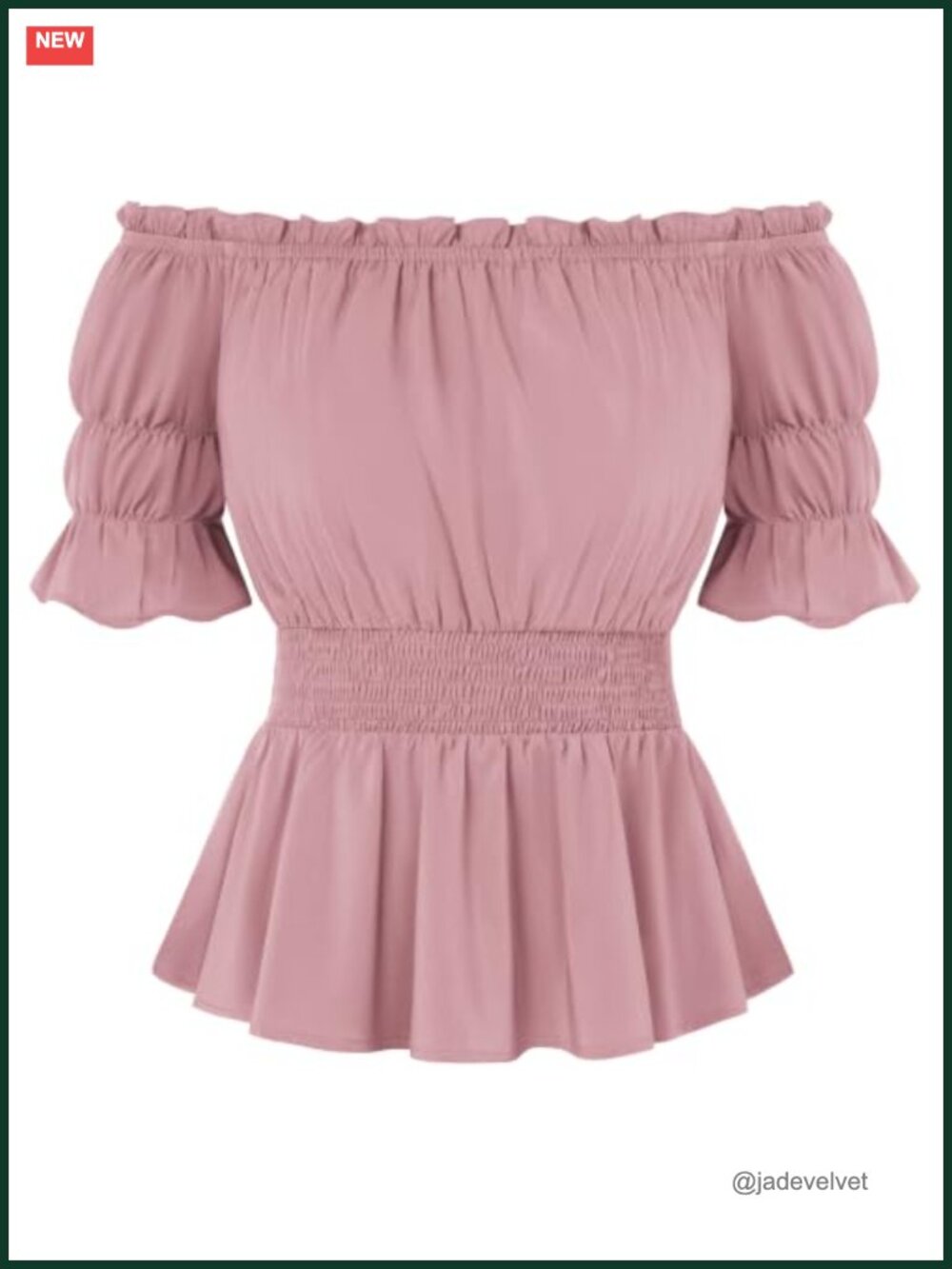 Off Shoulder Peplum Top Renaissance Pirate Blouse Short Sleeve